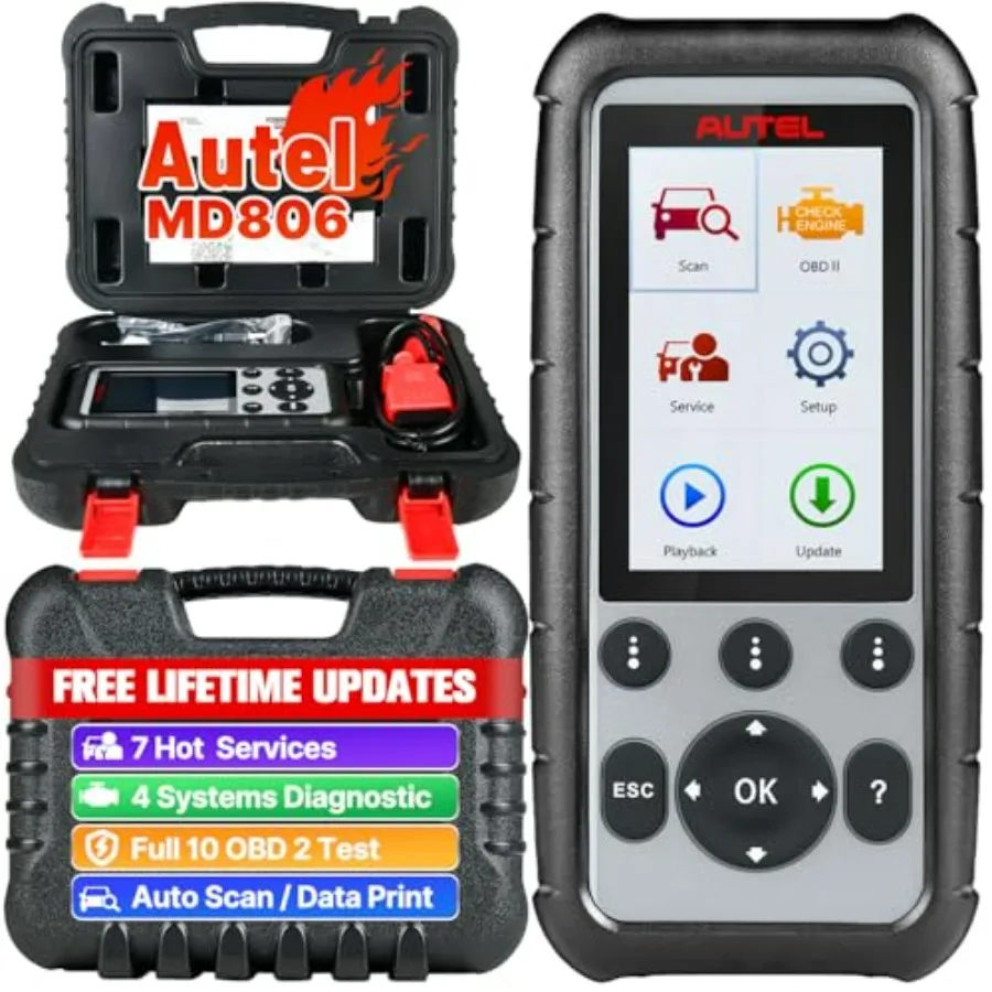 

Диагностический сканер MaxiDiag MD806 OBD2 для систем ABS, SRS, двигателя и трансмиссии (4 системы) с функциями сброса масла, DPF, EPB, SAS, BMS, Throttl