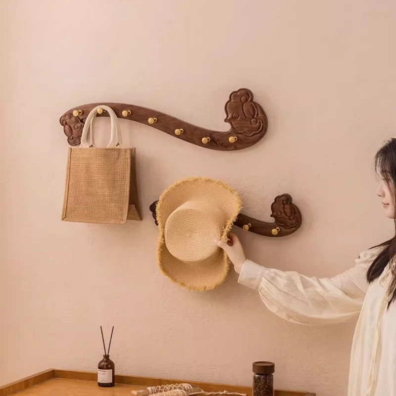 #Indoor Cute Bedroom Clothes Rack Hanging Display Hallway Wall Shelf Coat Rack Apartments Luxury