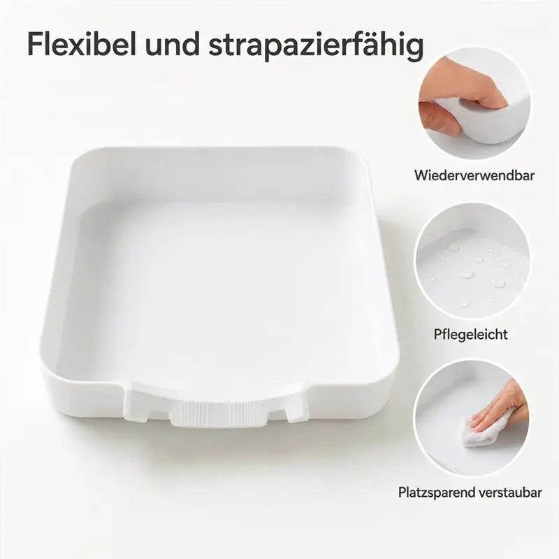 A52Q-Waschmaschinen-Auffangwanne für Frontlader-Waschmaschinen, Wasserauffangbehälter für Keller, Zuhause, Wohnmobil – Detail 3