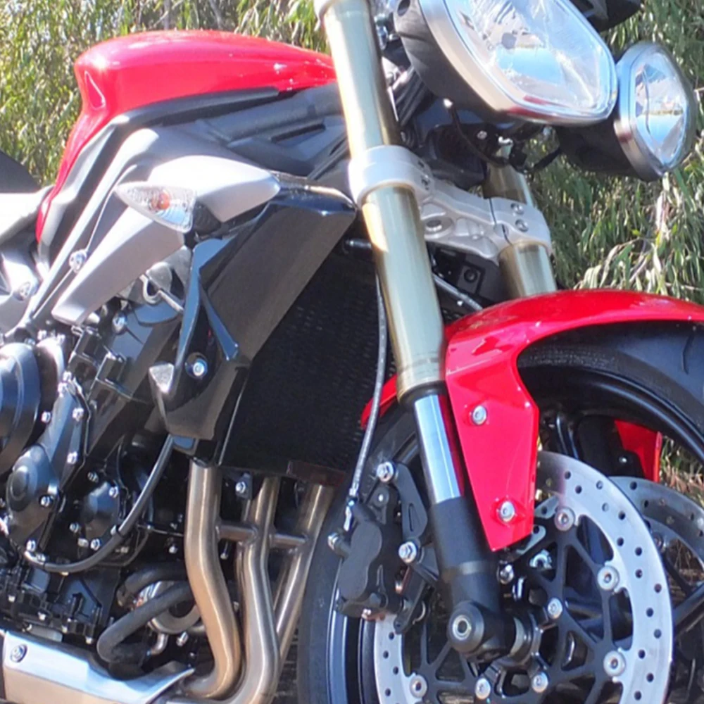 UNTUK Street Triple 675 RX 2015 2016 Penutup Pelindung Radiator Sepeda Motor Aksesori Pelindung Tangki Bahan Bakar Minyak Street Triple 675R