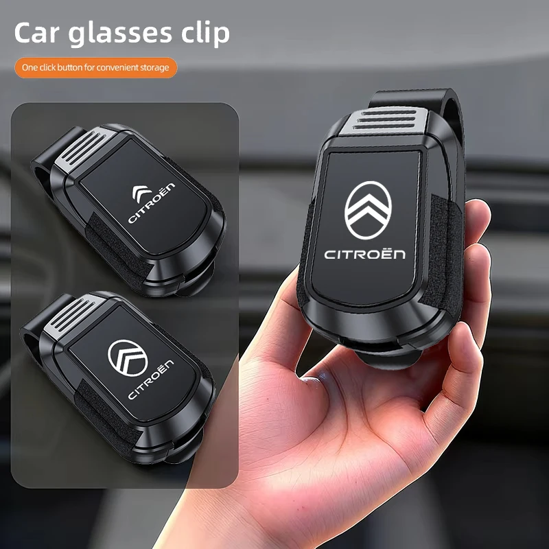Clip de almacenamiento para gafas de sol de coche, soporte para gafas de sol para Citroen C4 C3 C5 C5X e-C4 X e-C3 C-Elysee Berlingo C6 C2 C-Crosser, 1 unidad