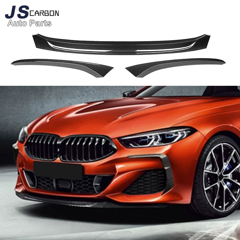 For BMW 8 Series G14 G15 G16 830 840 Carbon Fiber Front Bumper Lip Spoiler Front Chin Spoiler Car Styling Upgrade body kit