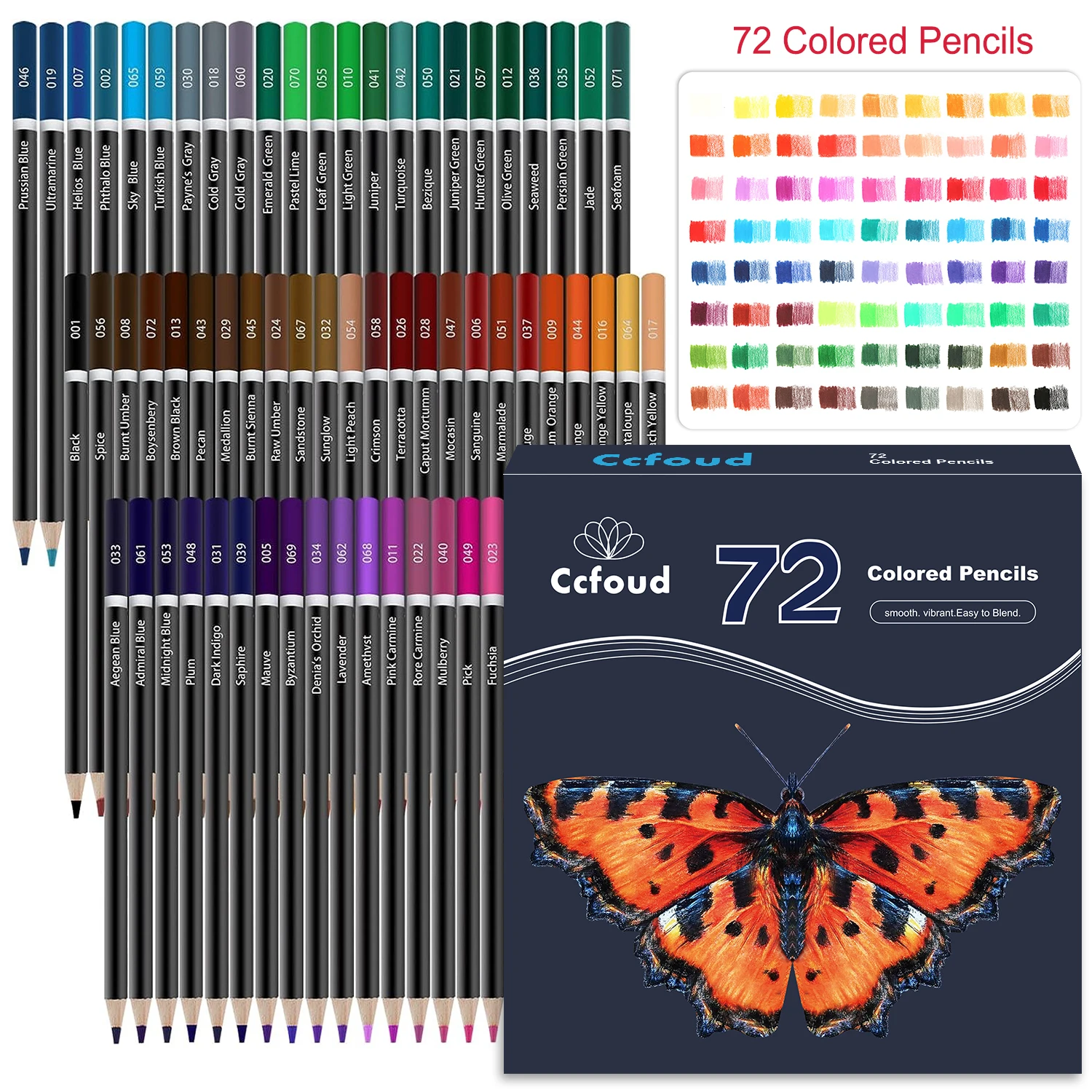 Lápiz de color avanzado |   Un juego de 24/26/50/72, cables de núcleo suave de 3,0 mm de alta calidad con colores ricos y vibrantes que se pueden mezclar