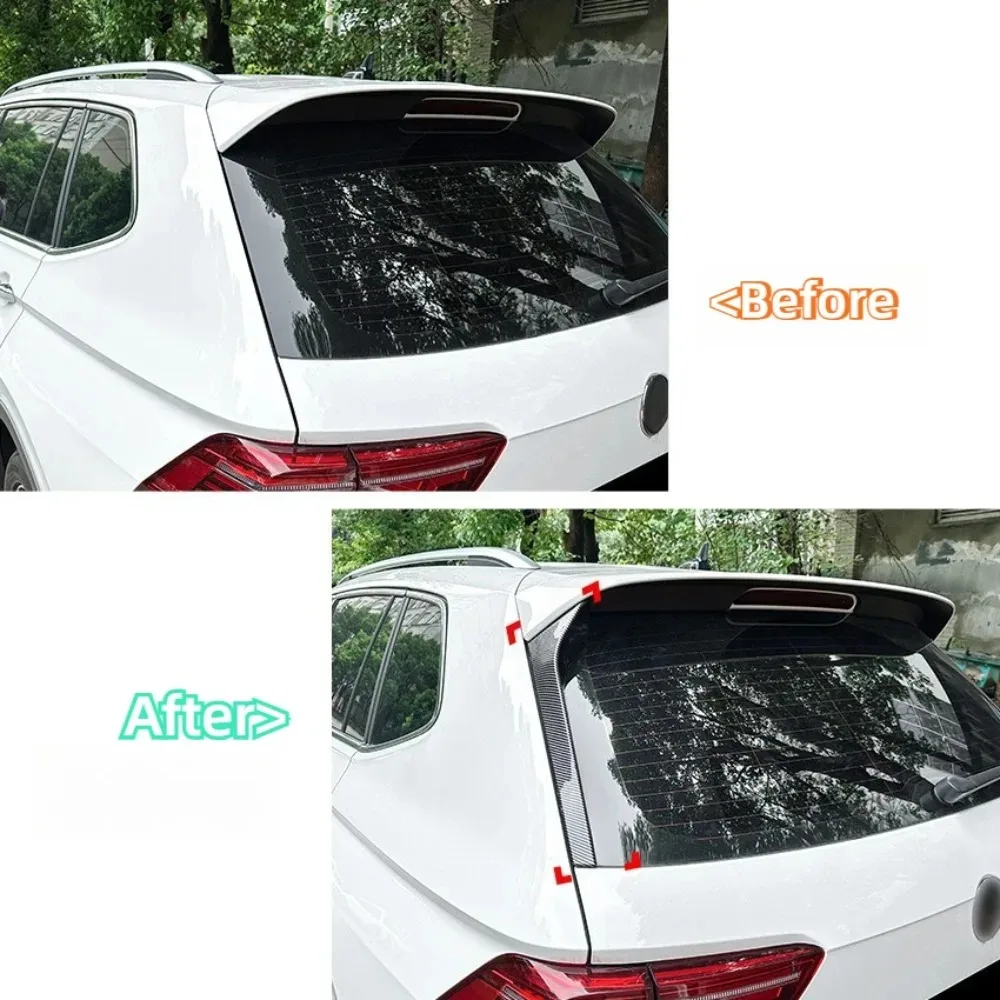 Rear Window Side Spoiler Wing Lip Body Kit For Volkswagen Tiguan MK2 R-Line 2017-2023 Canard Splitter Auto Accessories view 2