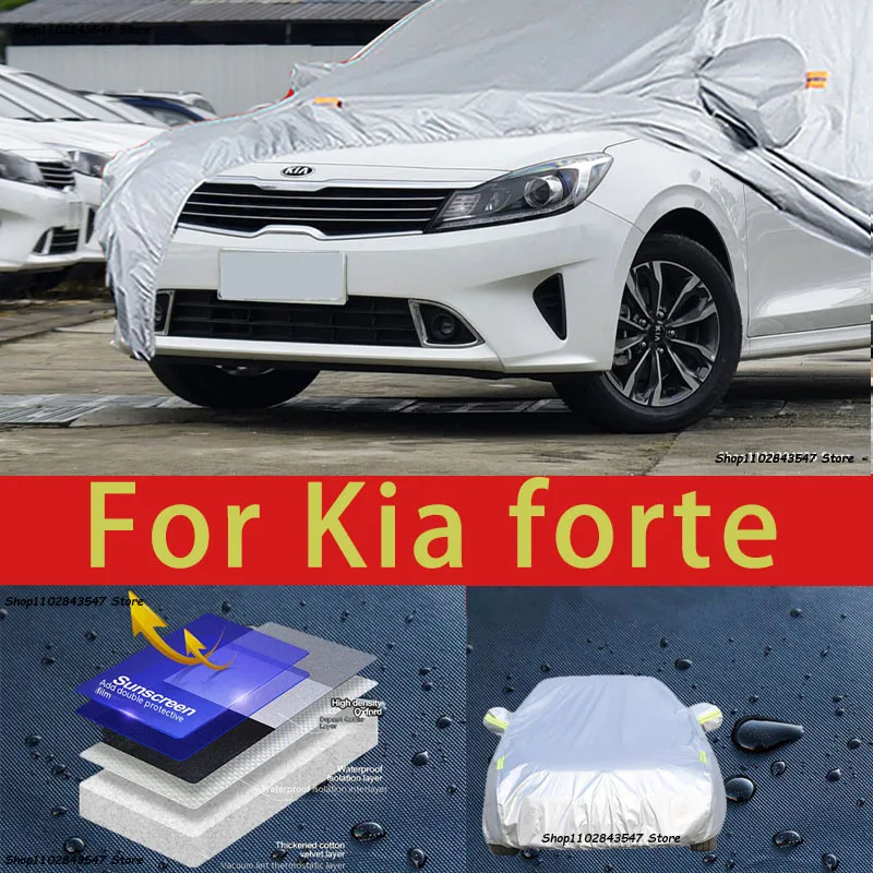 

For Kia forte Outdoor Protection Full Car Covers Snow Cover Sunshade Waterproof Dustproof Exterior Car accessories