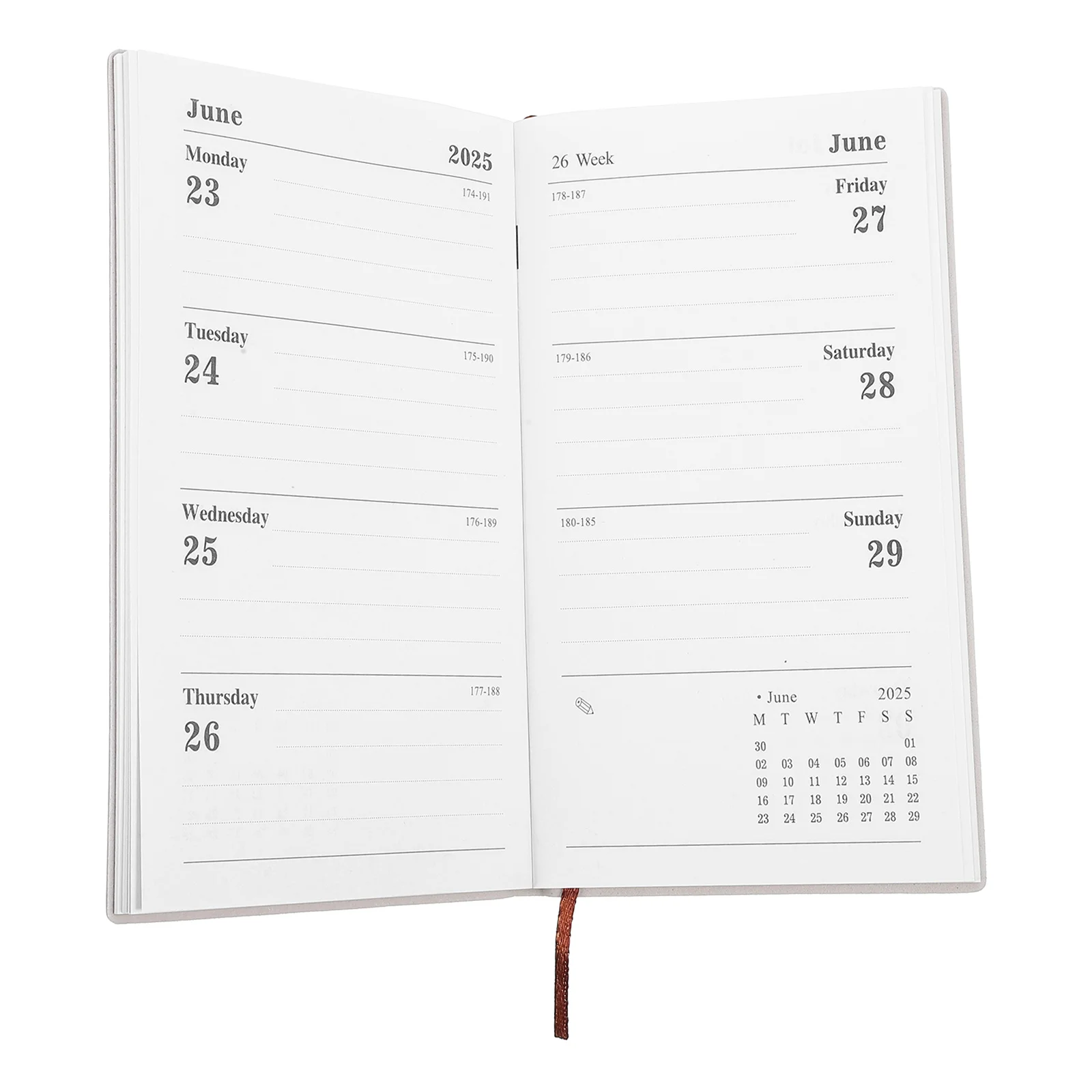 

Schedule Notebook Agenda Daily Divider Notepad Calendar Household Planner Multi-function Academic Multifunction