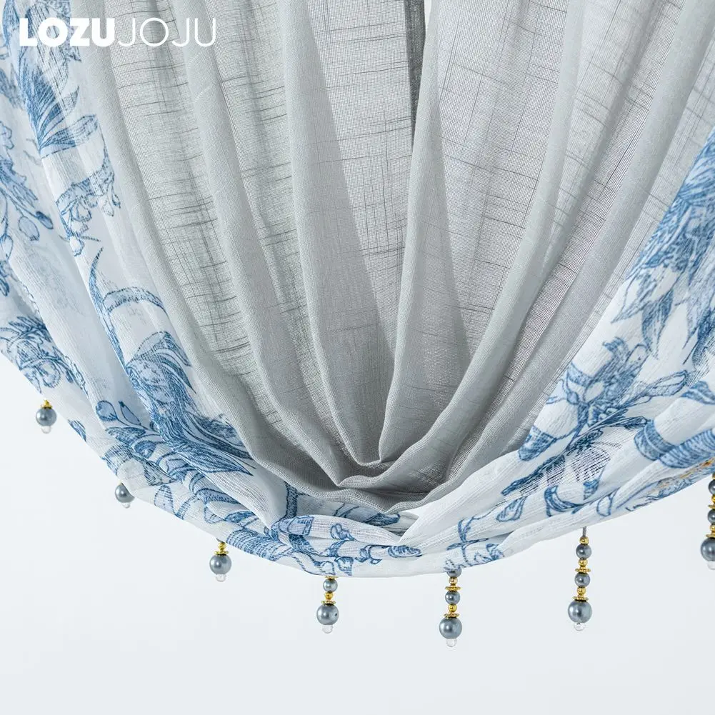 LOZUJOJU Solid color Valance double decoration is suitable for famous living room balcony living room compartment 1pcs