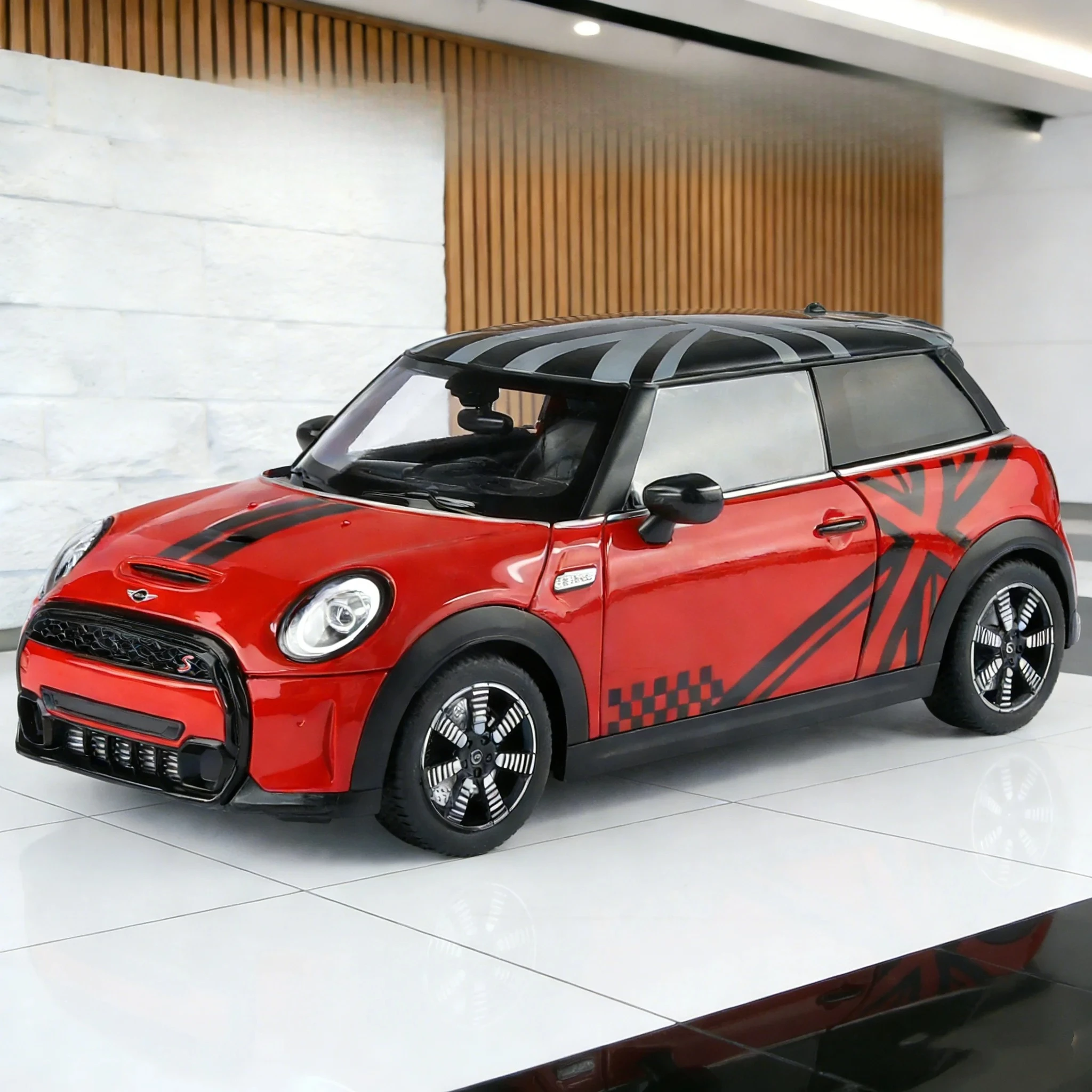1-18ミニクーパーsモデル合金スケールカーモデルダイキャストメタルスタティックコレクション子供用おもちゃ車両ギフト