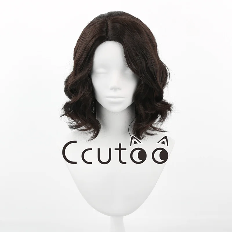 Game Sir Anduin Lothar Wig Brown Curly Synthetic Cosplay Costume Wigs Heat Resistant Halloween Party Play Role Hair