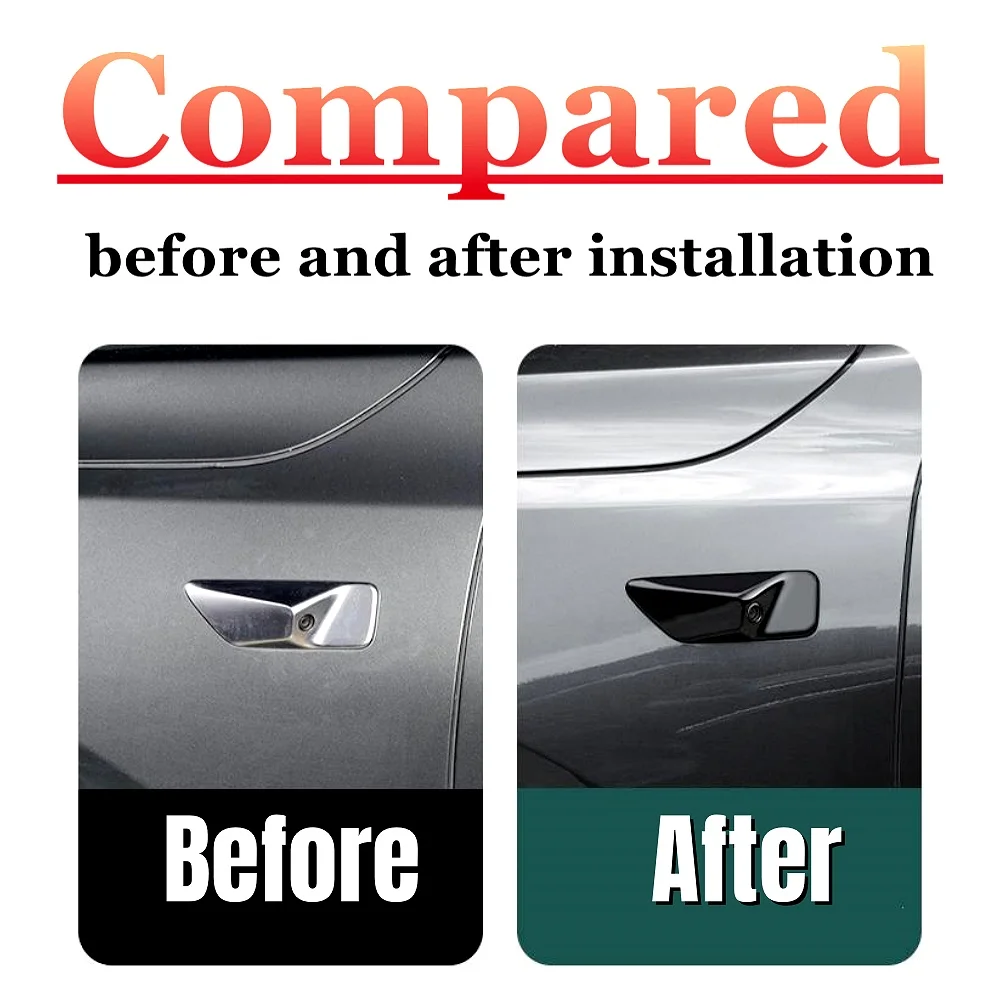 For Leading Ideal LiXiang 2022 2023 L7 L8 L9 Car Side Standard Leaf Board Stickers Side Camera Protection Cover Accessories 2pcs