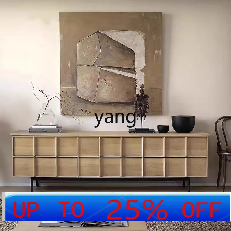 

yhm solid wood six-pump TV cabinet, living room against the wall storage cabinet