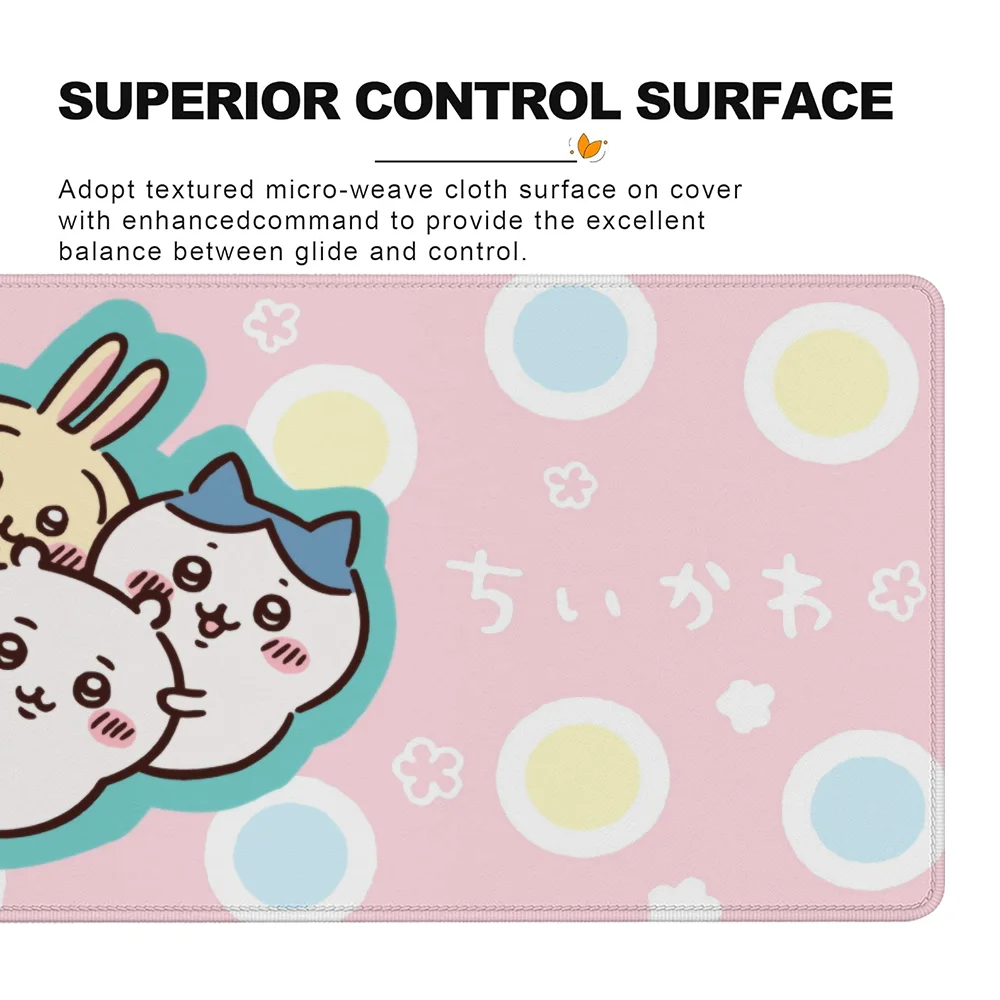 C-Chiikawa 대형 마우스 패드 Kawaii 게임 액세서리 Pc 캐비닛 게임 마우스 패드 애니메이션 게이머 키보드 데스크 매트 컴퓨터 책상 매트