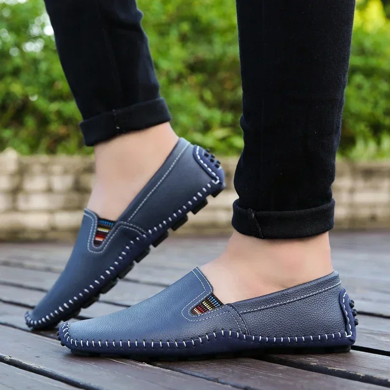 Sneakers Male Slip on Shoes Men Shoes 2024 Style Low Price Shoe on Sale and With Free Shipping Men\'s Natural Leather Sneakers