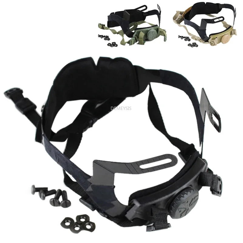 Tactical Chin Strap Head Locking Buckle, Ajustar Suspensão, Sistema de Retenção para RÁPIDO, MH, BJ, PJ, Acessório de Substituição do Capacete