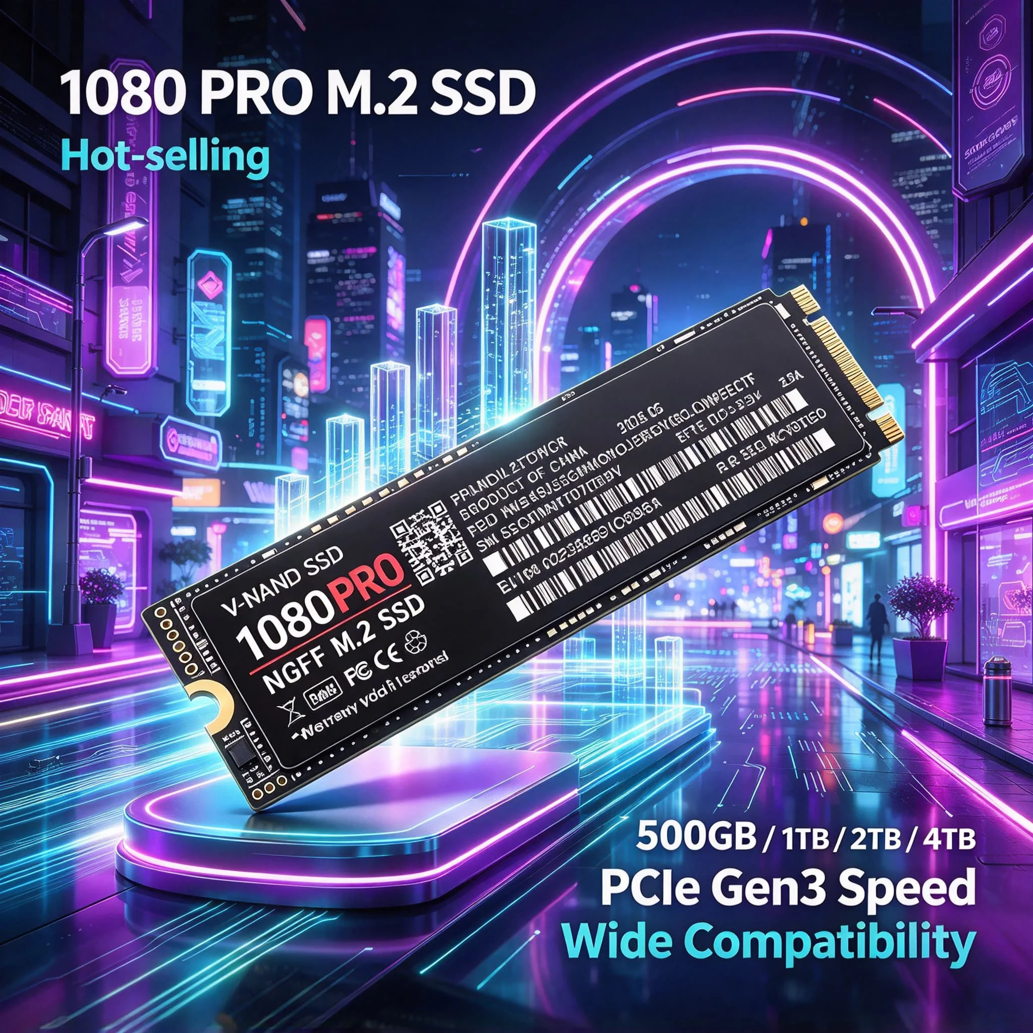 1080PRO NGFF SSD M2 SATA3 Inside Solid State Drive 4TB 2TB 500GB 1TB for Laptop Desktop Computer Fast Internal Hard Disk PC