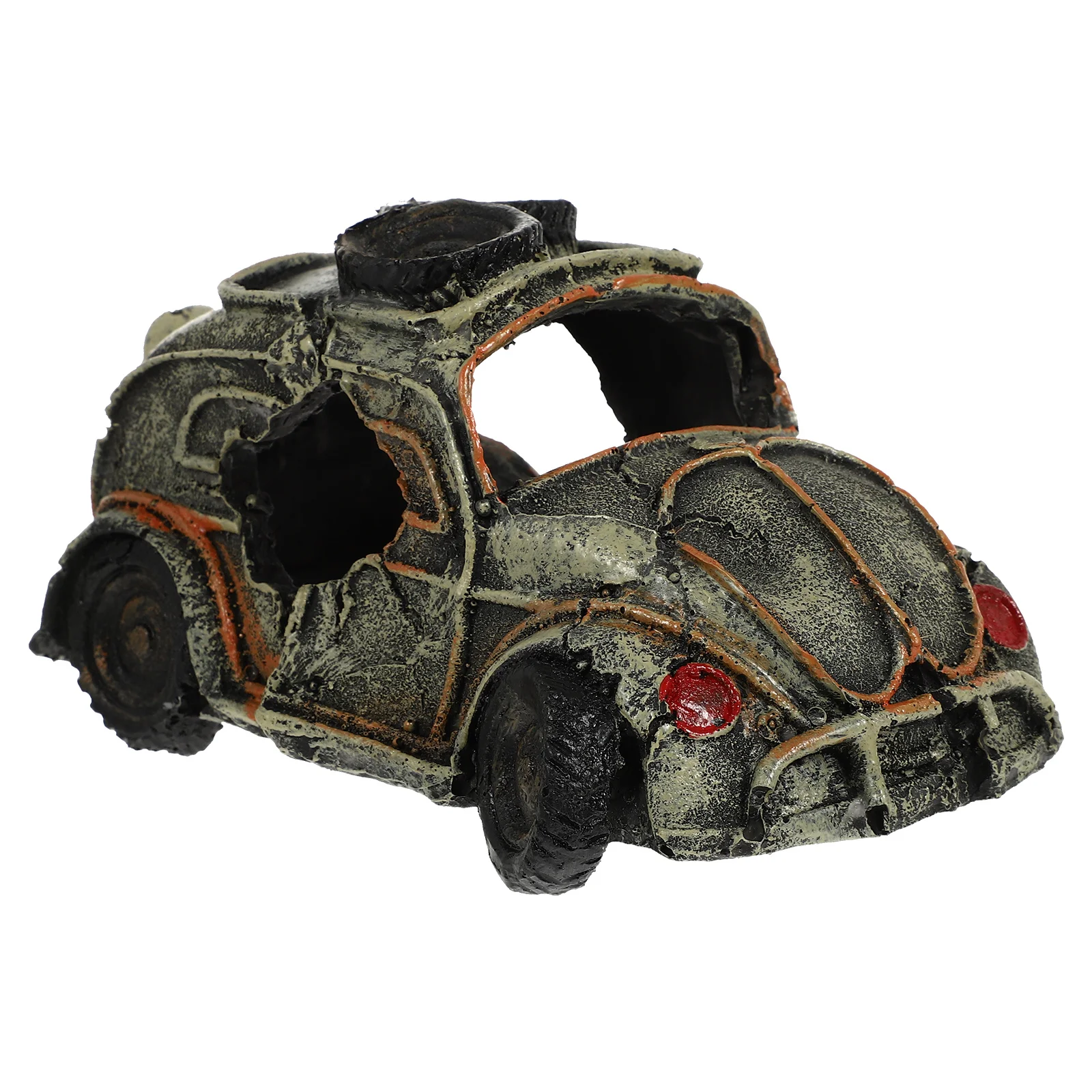 

Lifelike Simulation Resin Car Wreck Aquarium Decor Realistic Fish Tank Landscape Resin Underwater Craft Adornment