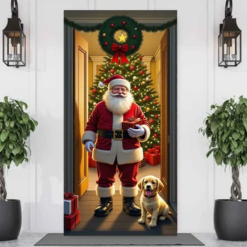 Santa Claus Christmas Door Cover 1