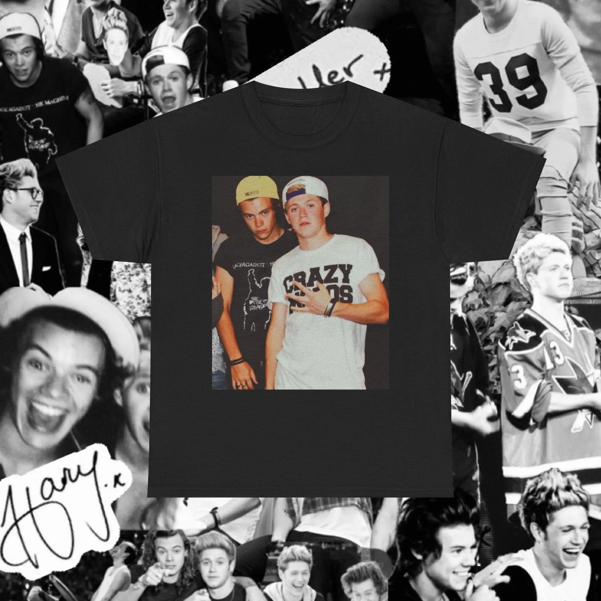 Image of Niall Horan und Harry Styles Doppel-T-Shirt | Fan-Musik-T-Shirt 1D