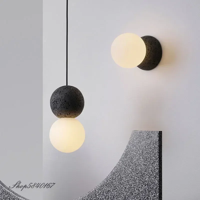 Nordic cementowa lampa wisząca Ins kreatywna lampa wisząca do salonu lampy wiszące oświetlenie do jadalni sklep odzieżowy zawieszenie