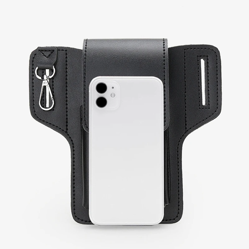 PU Leather Waist Bag Cellphone Holster Mens Belt Bag Phone Case Phone Loop Holster Pouch Wallet For iPhone Huawei Samsung Mi New