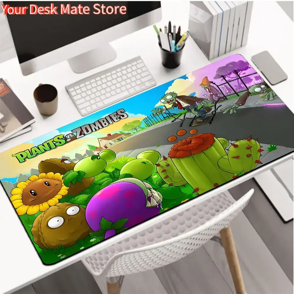 

большой коврик для мыши «Растения против зомби», компьютерный коврик, настольный коврик, коврик для клавиатуры, офисный игровой настольный коврик
