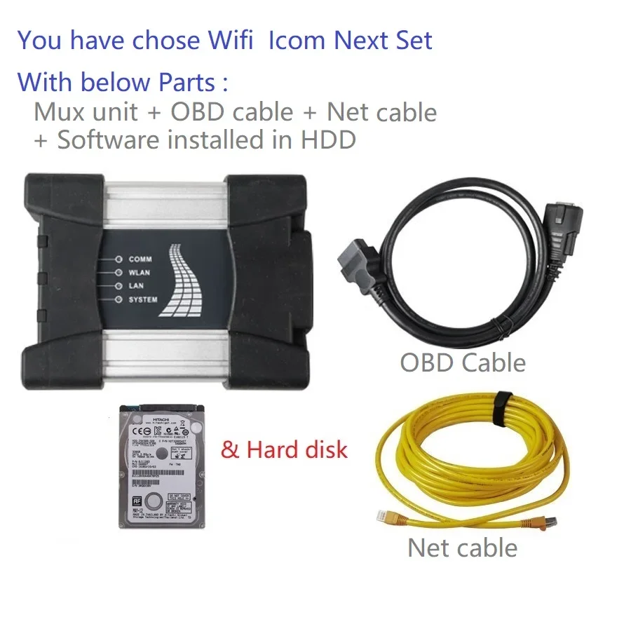 v03/2024 ICOM NEXT WiFi ICOM ForBMW Car Diagnostic Programming Tool For Mini Cooper car scanner icom Next Software installed