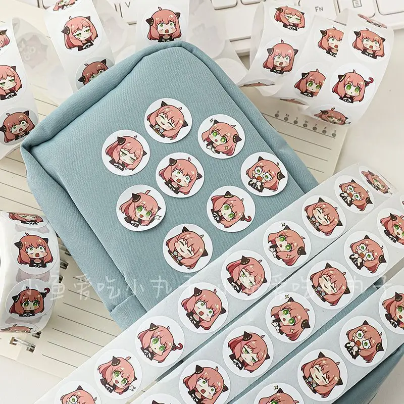 500PCS Spy Family Ania Cute Curly Stickers for Journal Cover Cartoon Party Dessert Cake Stickers, Birthday Gift Decorations 2026 view 6