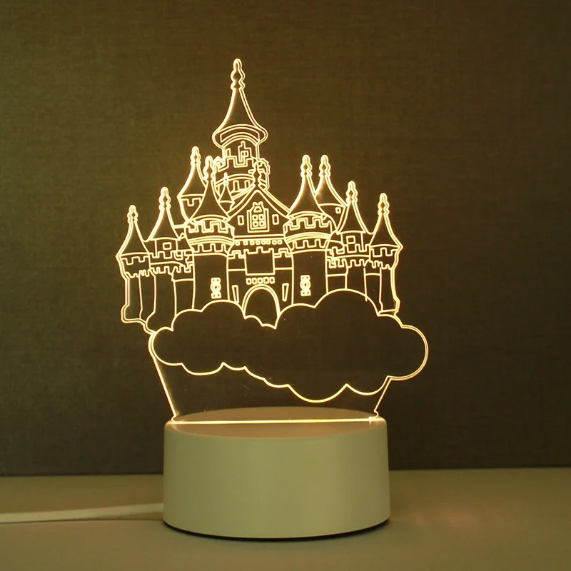 Small gifts 3d night light creative atmosphere luminous birthday gift l acrylic bedside lamp