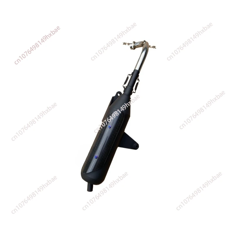 Third-generation side-wound jet black back pressure exhaust pipe air-cooled electric injection