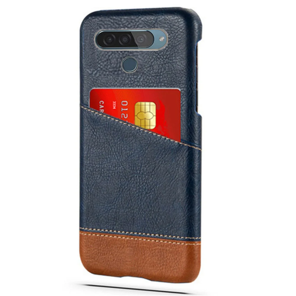 for LG G8S ThinQ G8s Back Coque G8 thinQ G 8 Funda Shells For LG G8S ThinQ Case Mixed Splice PU Leather Credit Card Holder Cover