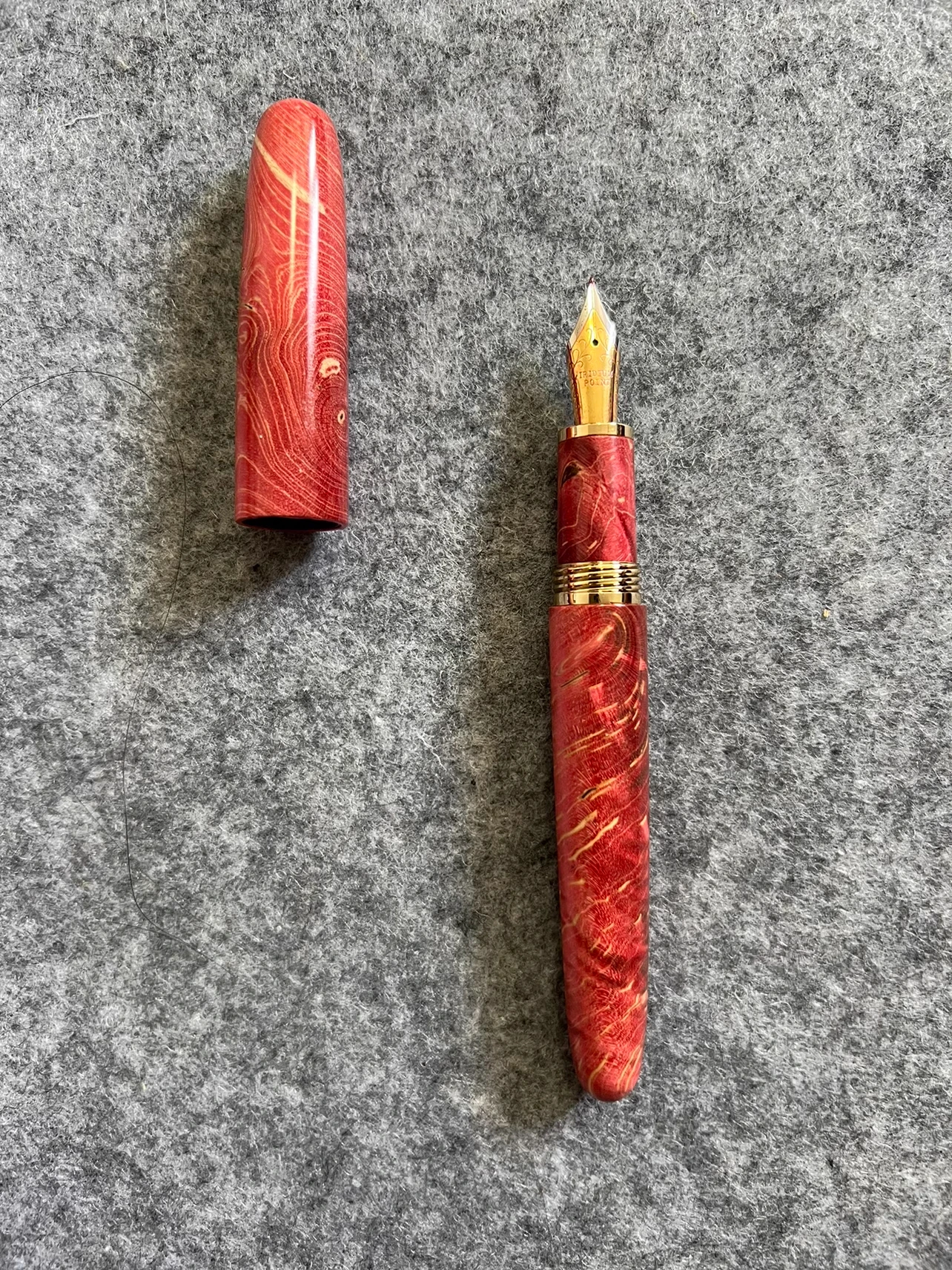 Jinhao 9056 Pattern Stabilized Wood Fountain Pen Long Knife Nib Writing ink Pen School Office Supplies Students Writing Gift
