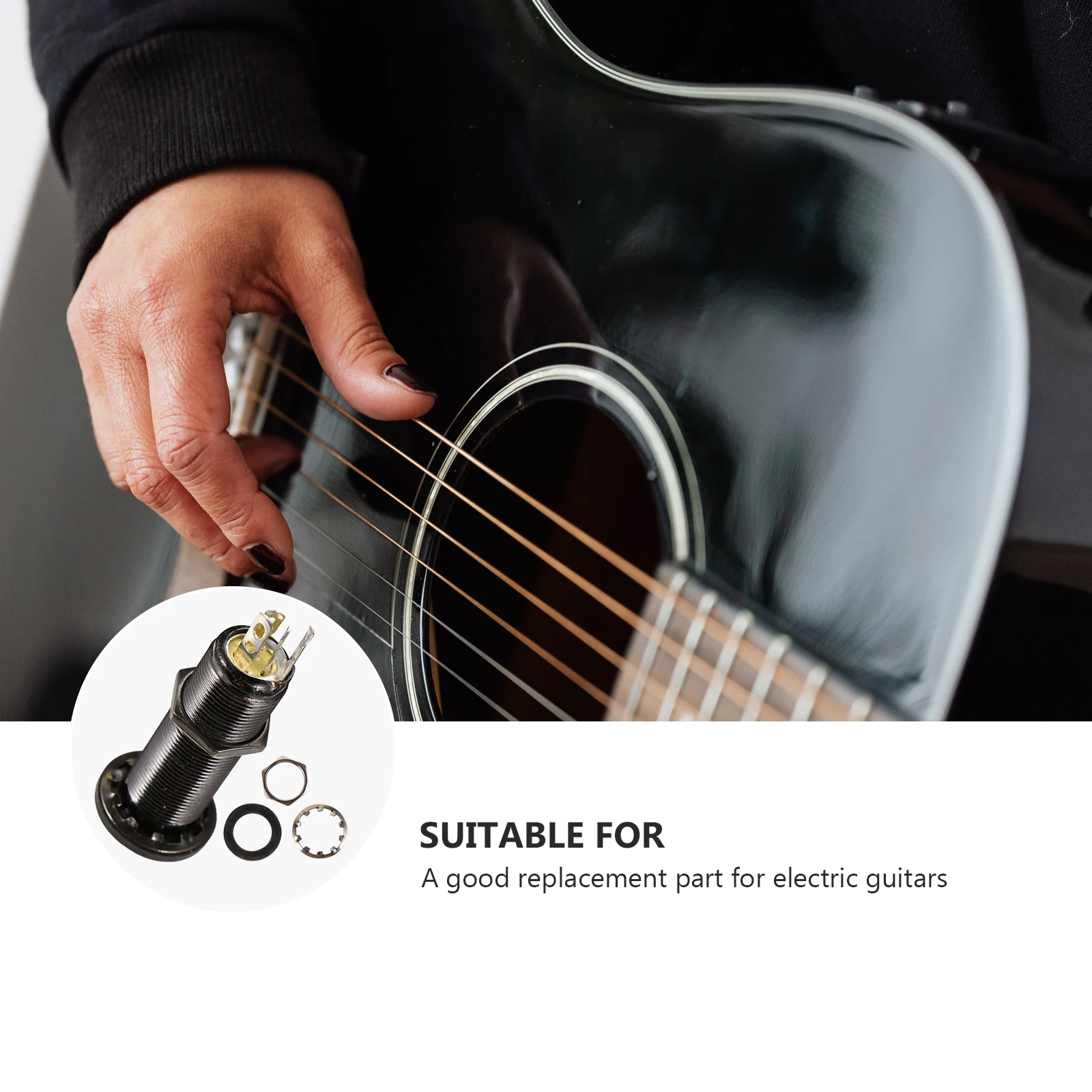 

Guitar Jack Accessories Bass Barrel Cylinder for Electric Input Plug Socket Flush Mount Stereo Output