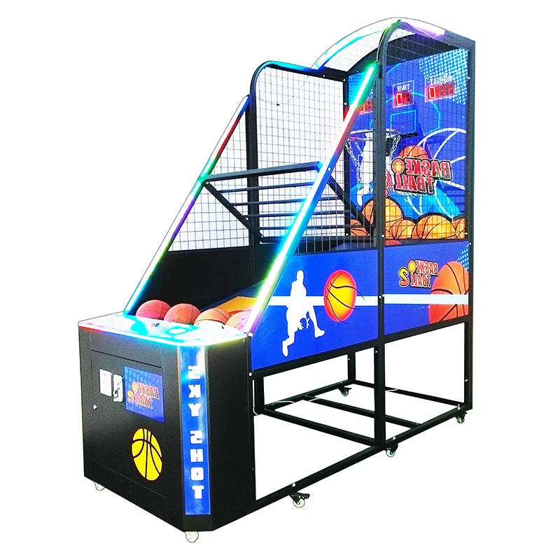 Factory Wholesale Cheap Indoor Coin-Operated Arcade Basketball Shooting Game Machine Electric Street Hoops English Metalpromote