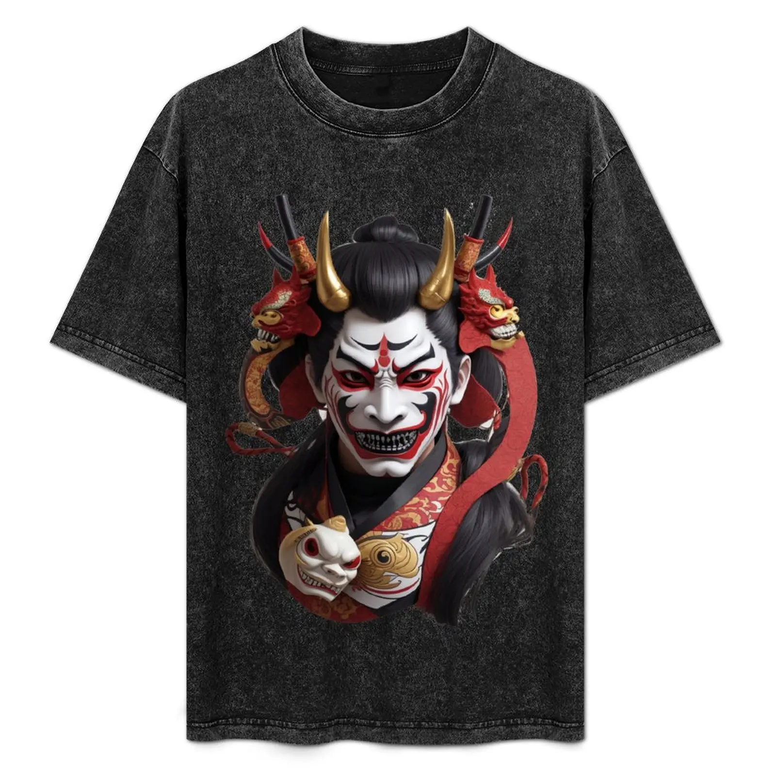 

hannya mask japanese T-Shirt Breathable Workout Short Sleeve Top