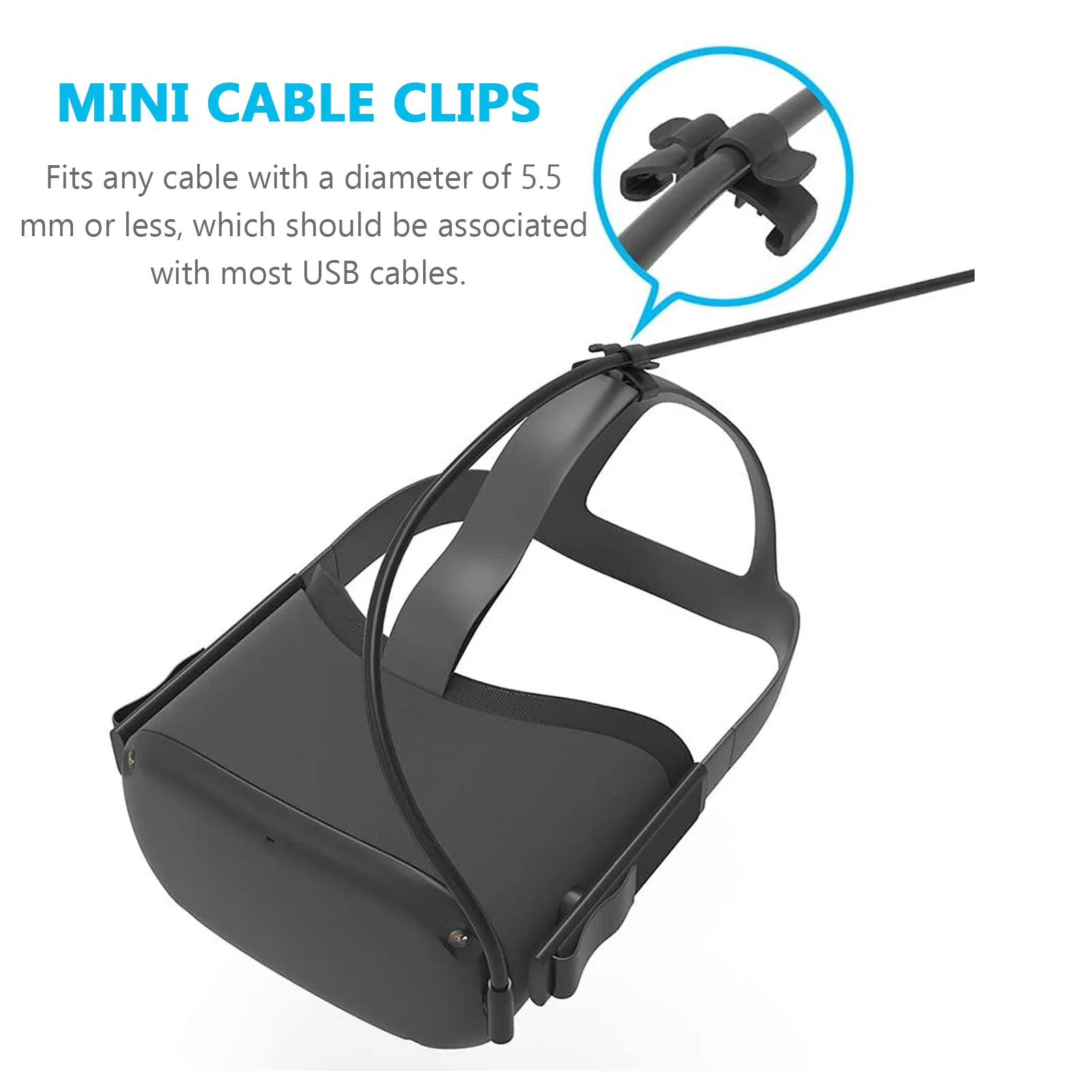 

4Pcs Cable Clips Mini Wire Cord Organizer Vr Glasses Hook for 1 Data Line Fixing Mini Cable Clips