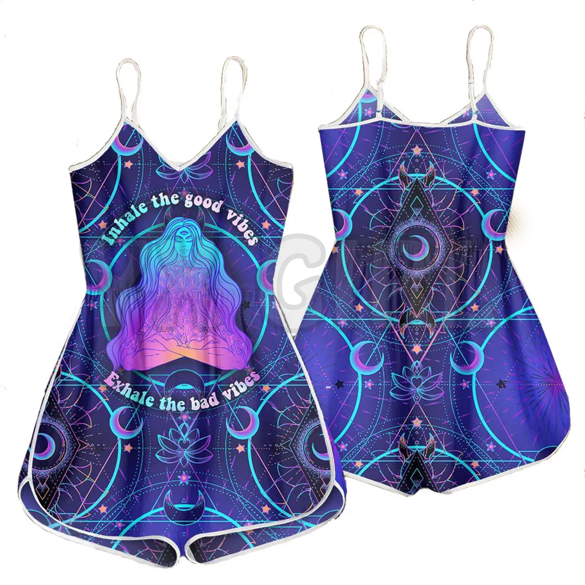 YX GIRL Macacão Hippie com Estampa 3D de Girassol, Roupas de Verão Bohemia para Mulheres