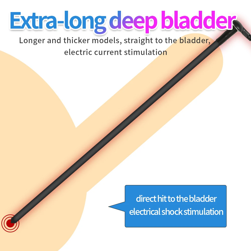 SM Electric Shock Urethra Player Metal Bead Urethral Sounding Plug Penis Ring Prostate Massage Horse Eye Rod Sex Products