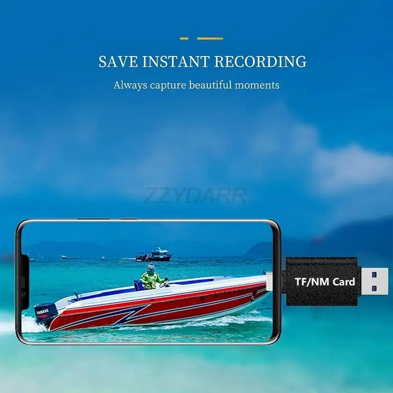 Czytnik kart USB typu C NM 2 w 1 Nano karta pamięci i czytnik kart TF Micro SD dla Huawei Nova Honor i Laptop Transfer dwukierunkowy — zdjęcie produktu 5