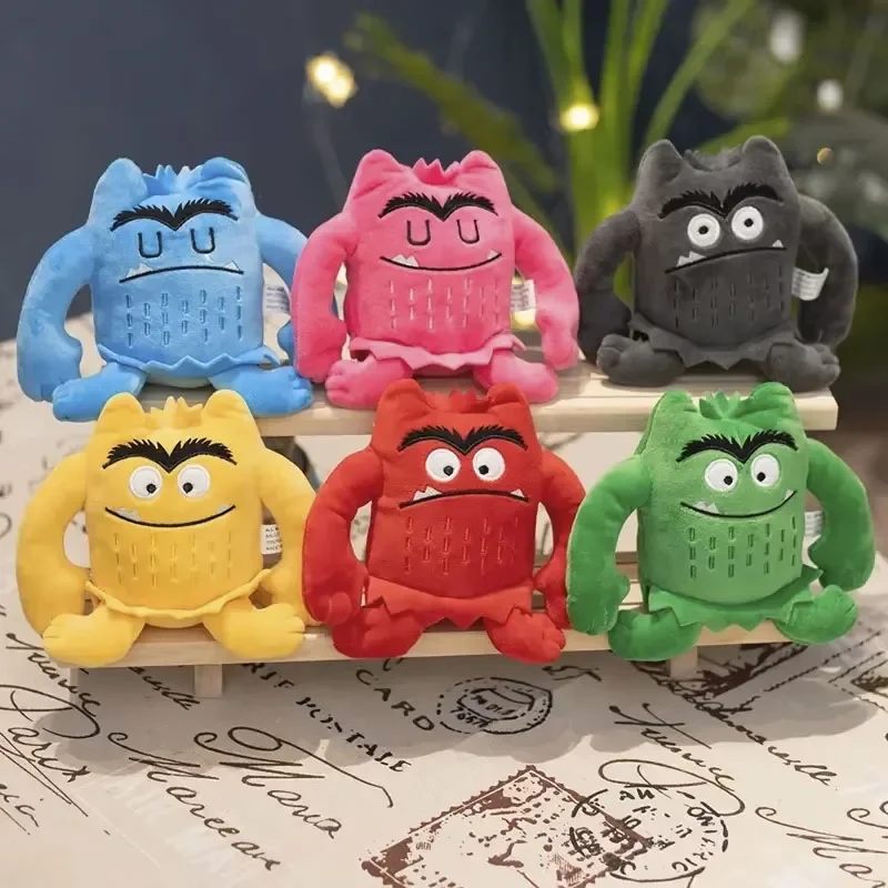 6pcs Monster Cute Six Color Plush Toys My Emotional Little Monster Cartoon Doll Colorful Emotion for kids Gifts