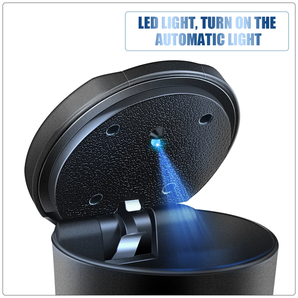1pc Car Ashtray Cigar Ash Tray Coin Storage Cup Led light Center Cover for Audi A4 B8 B6 B9 B7 A6 C7 Q3 A7 RS3 C6 C5 Q5 A5 Q7 A1