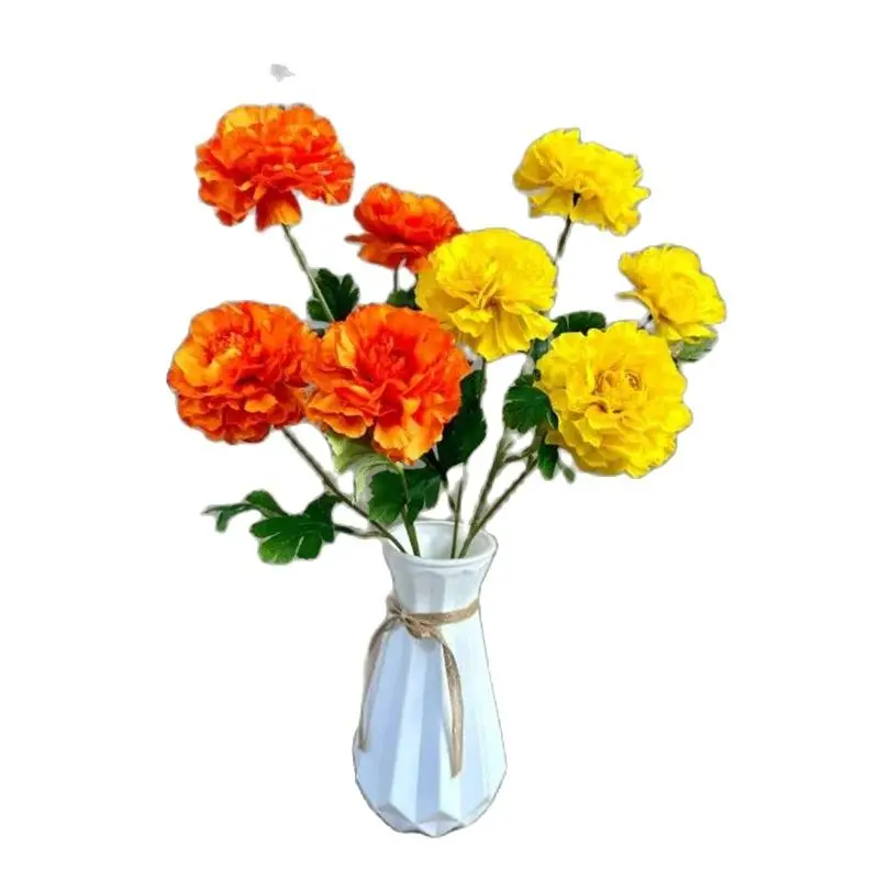 

5Pcs Faux Long Stem Spring Metanemone Ranunculoides (4 Heads/Piece) Simulation Buttercup Flower for Wedding Centerpieces