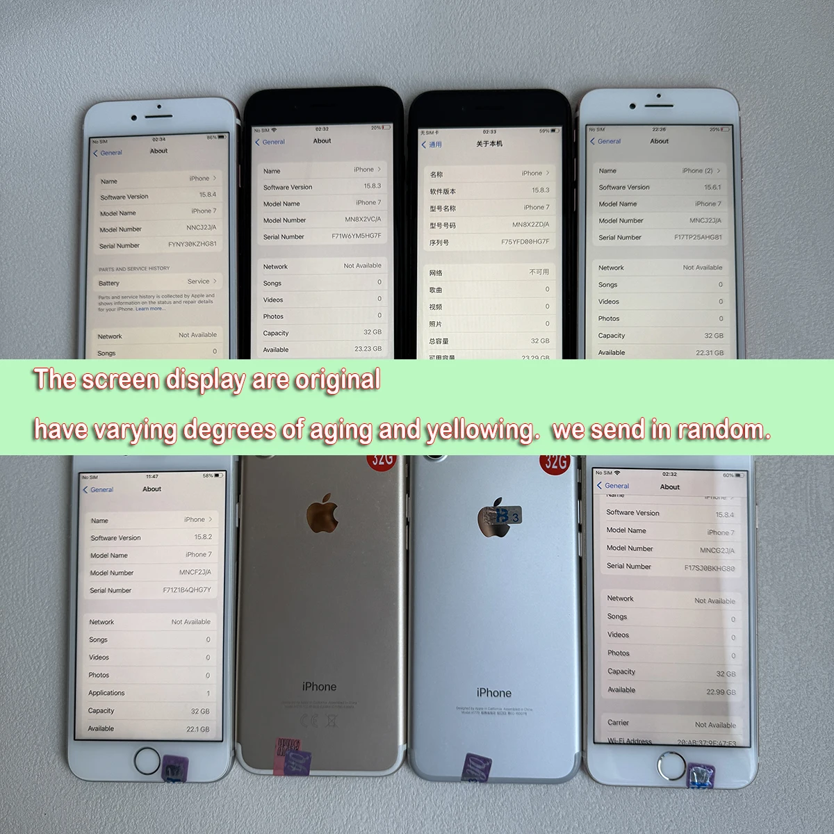 هاتف محمول iPhone 7 أصلي IOS مقاس 4.7 بوصة رباعي النواة 32 جيجابايت/128 جيجابايت/256 جيجابايت روم 2 جيجابايت رام 4 جيجا LTE 12 ميجابكسل هاتف ذكي مفتوح