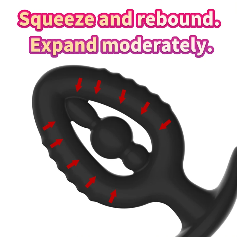 Silicone Hollow Anal Plug Outdoor G-point Stimulation Prostate Massage Anus Vagina Dilator Butt Plug Sex Toys For Woman Men Gay