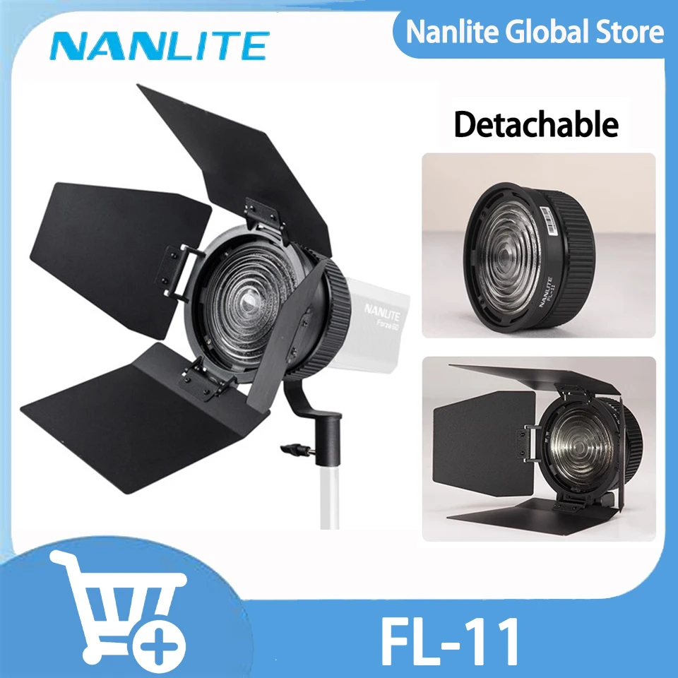 Nan Lite FL-11 Fresnel-lens FM-houder Fotografie Lichtaccessoires 10 ° -45 °   Focus- en schijnwerperaanpassing
