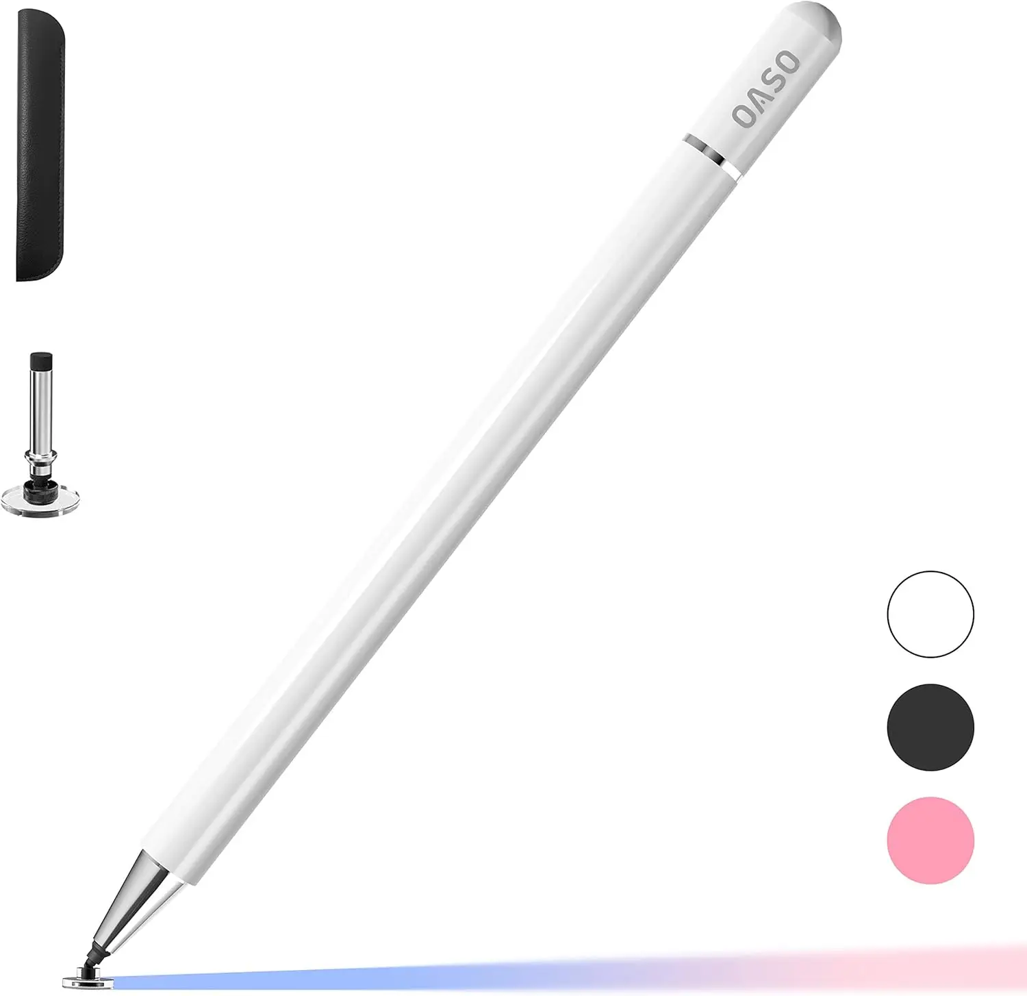 Universal Stylus Pen for Touch Screens, Disc Tip & Magnet Cap, Compatible with iPad, iPhone, Samsung, Fire HD, All Touch Devices