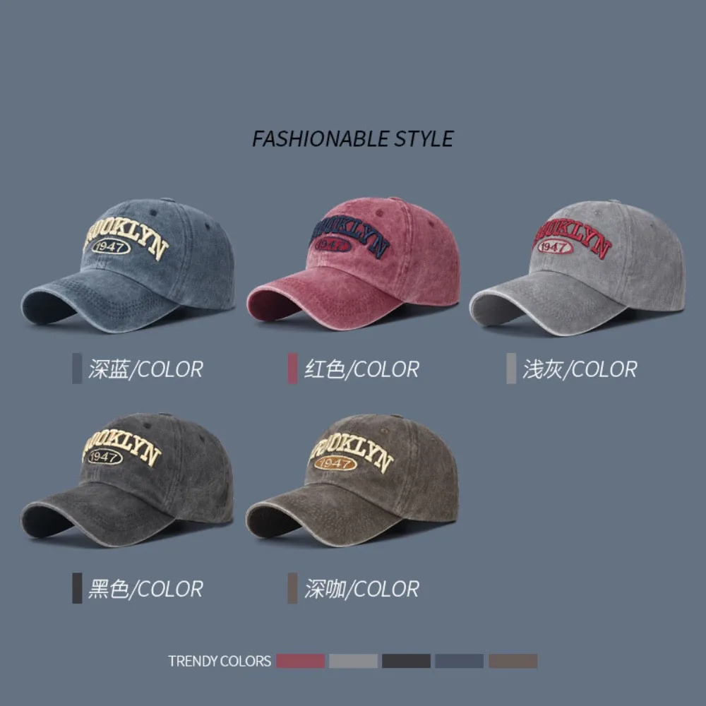 

Retro Couple Baseball Cap 2024 Trend Anti-Sun Hip Hop Gorras Breathable Letter Embroidery Sunscreen and Shading Hat Unisex