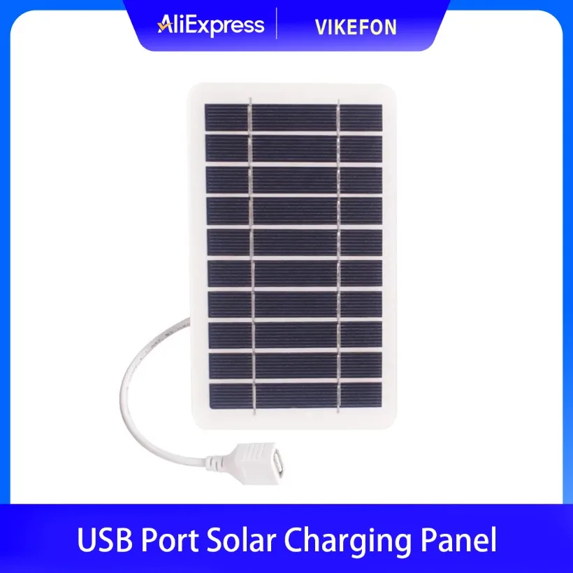 Tragbares Solarpanel-Ladegerät, USB-sicheres, stabiles Ladegerät, kompatibel mit Telefonen, Ventilatoren, Taschenlampen für Outdoor-Reisen, Camping