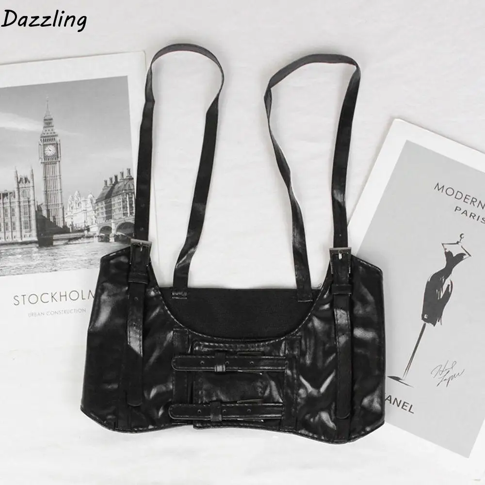

Skirt Decorations Slimming Body High Waist Corset Lolita Belts Elastic Waist Strap PU Leather Cummerbund Extra Wide Waistband