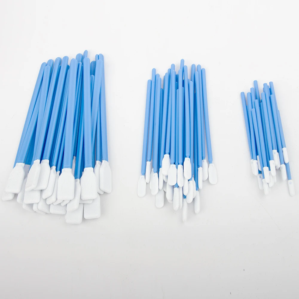 100PCS Industry Clean Cotton Swab Cleaning Tools Nonwoven Anti-static Dust Off for Fiber Laser Head Lens Protective Windows