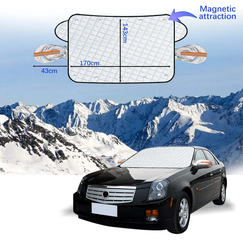 

Car Windshield Cover Magnet Winter Window Snow Shield Anti Frost Auto Front Window Snow Cover For Cadillac CTS